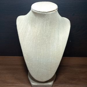 Burlap 13" Jewelry Display necklace bust